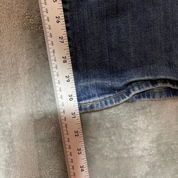 Levis 515 Women Flap Pocket Love Patch Mid Rise Stretch Bootcut Denim Jean 8 - Picture 9 of 13